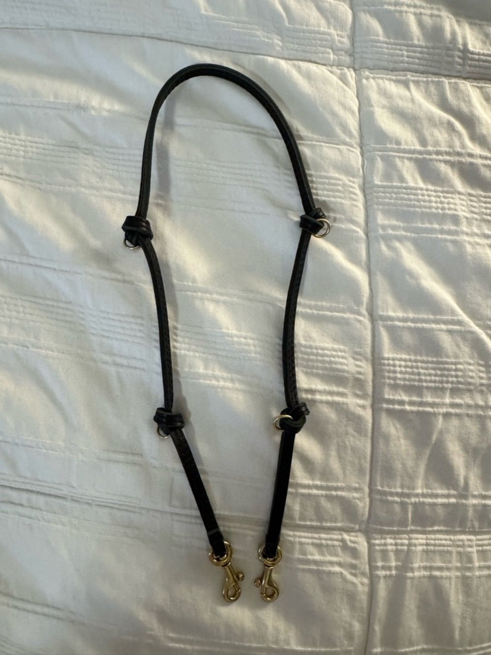 Clare V -  Black Leather Strap with D rings